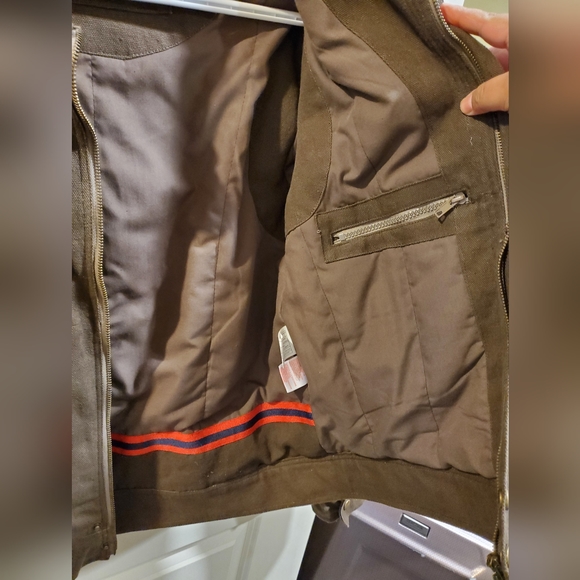 Men's Canvas Moto Jacket, size Medium - Picture 4 of 6